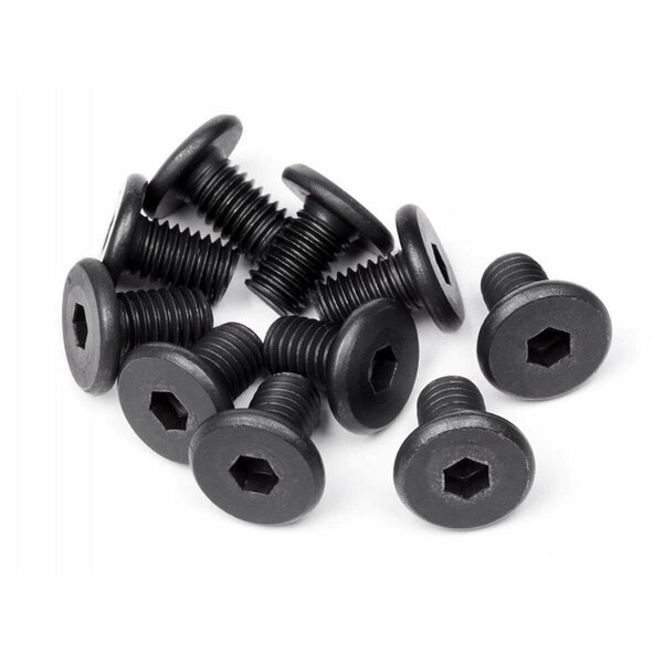 Adornos M5 x 8 mm Pan Head Screw Hex Socket Spare Parts, Black - 10 Piece AD2986003